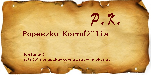 Popeszku Kornélia névjegykártya